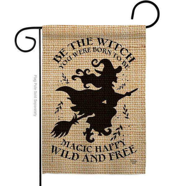 Ornament Collection 13 x 18.5 in. Falltime Halloween Be the Witch Garden Flag G190182-BO